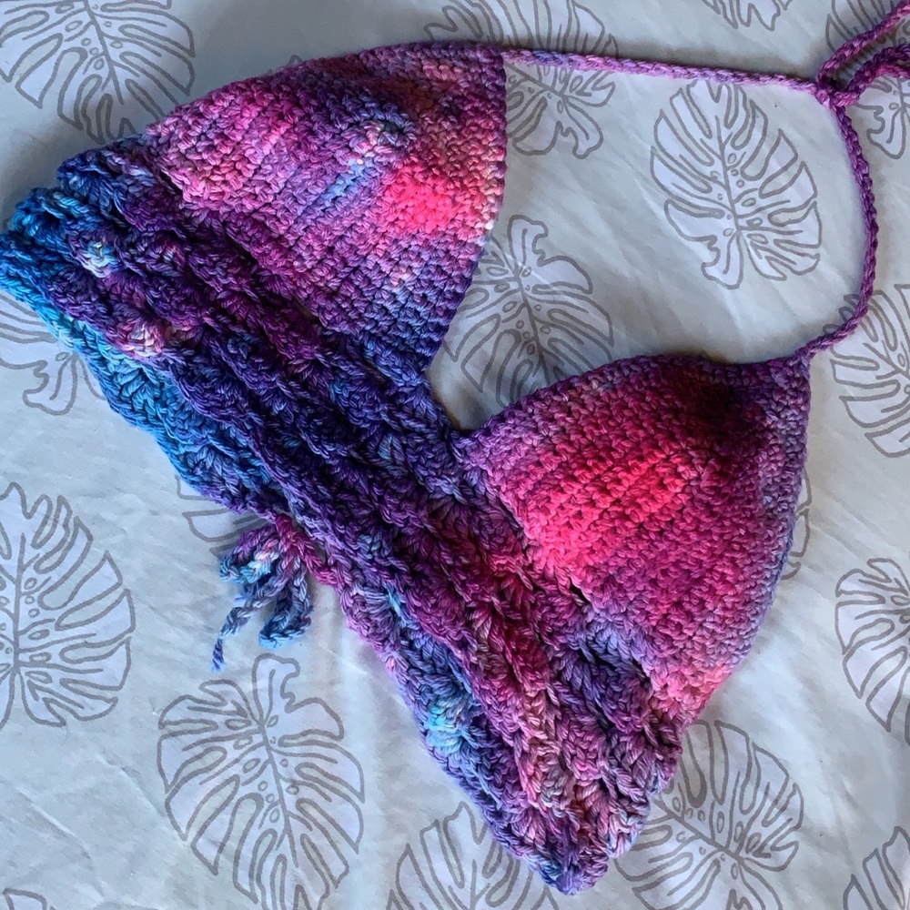 Tie dye crochet top